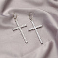 Pearl Cross Earrings