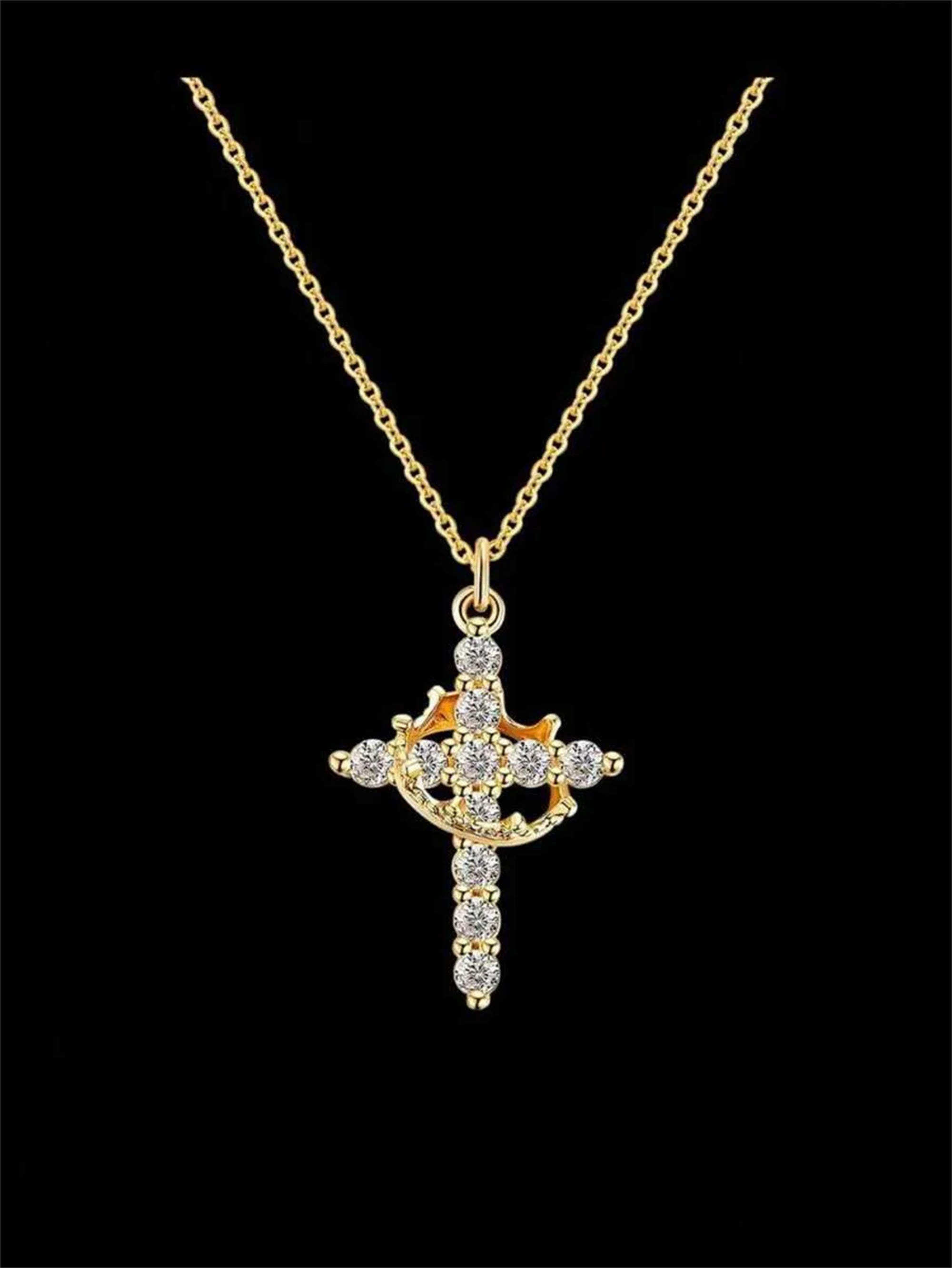Crown Cross Necklace