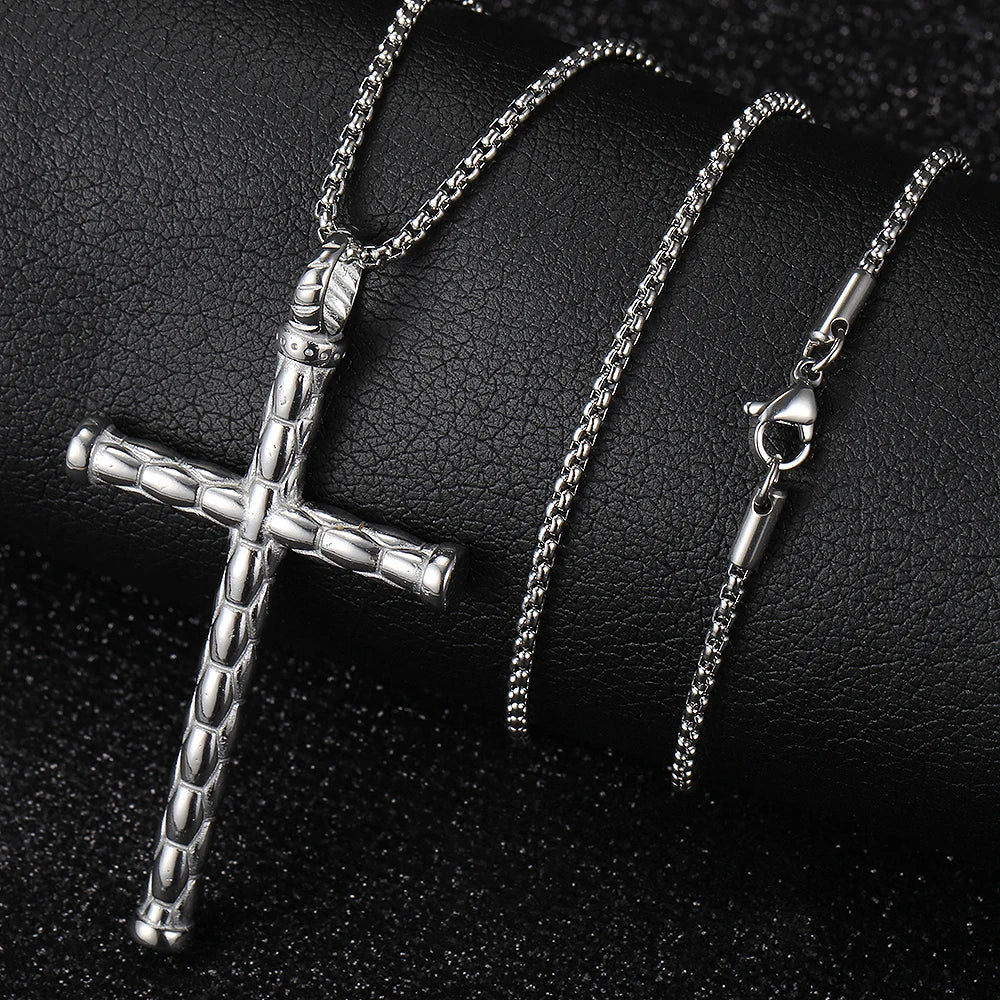 Cross Box Chain Necklace