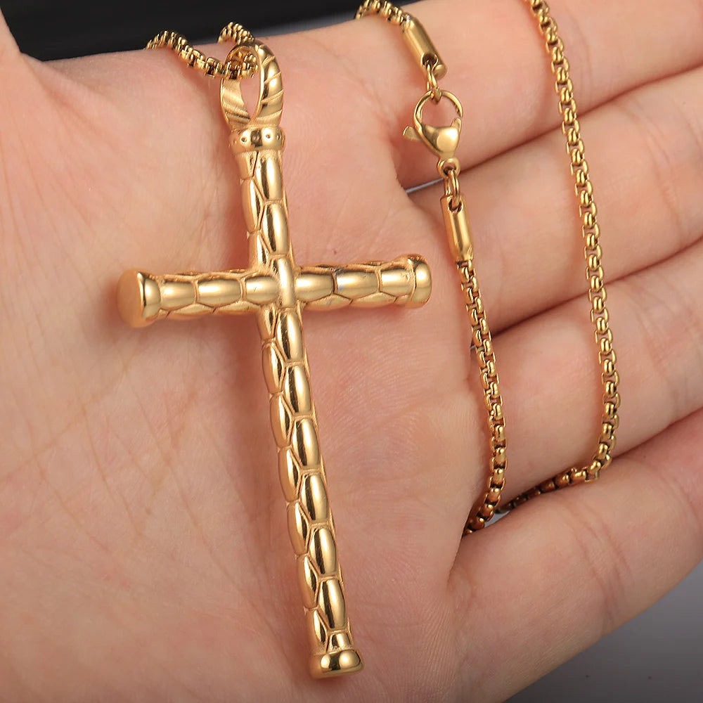 Cross Box Chain Necklace