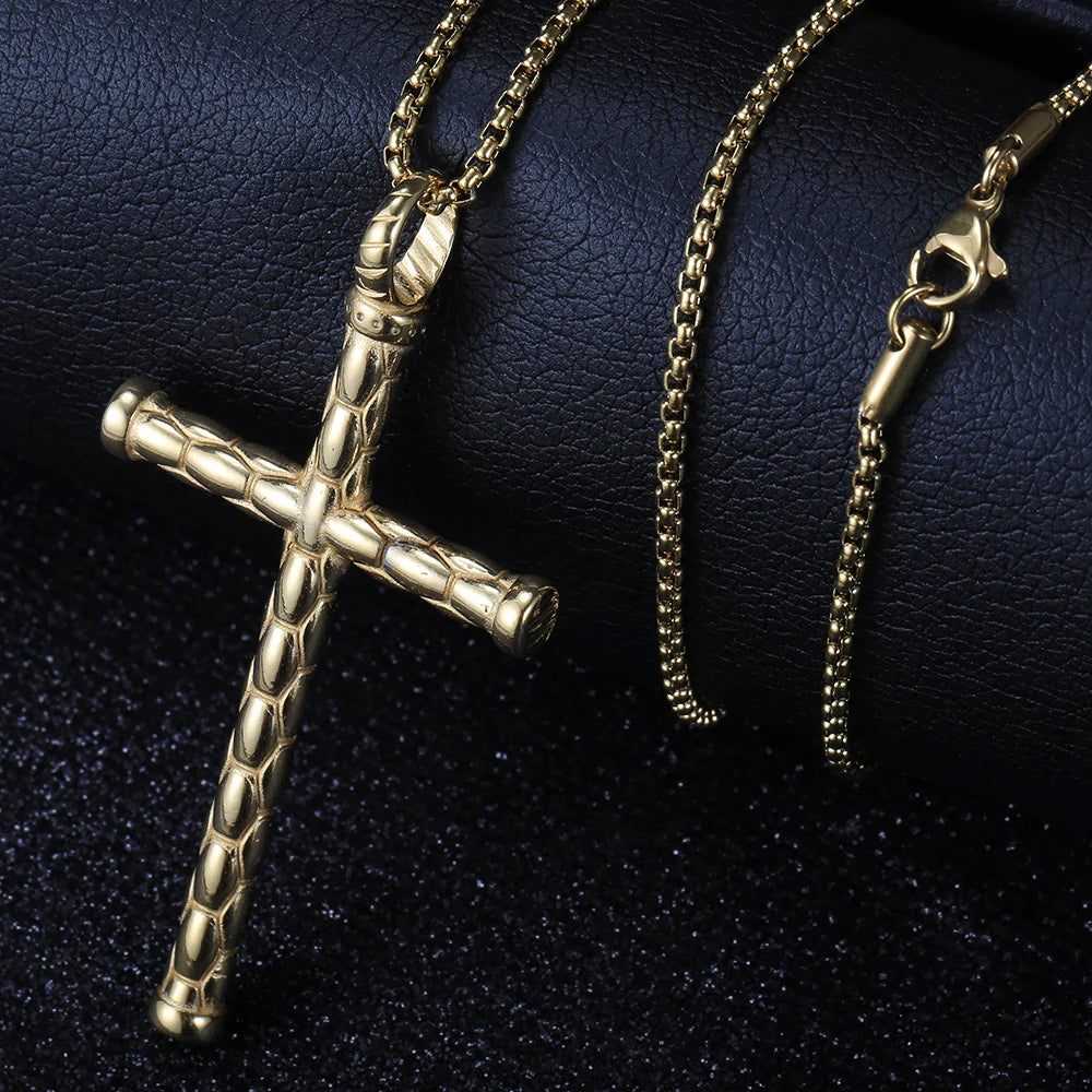 Cross Box Chain Necklace