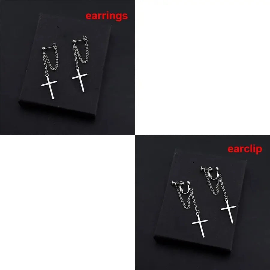Cross Clip-On Earrings