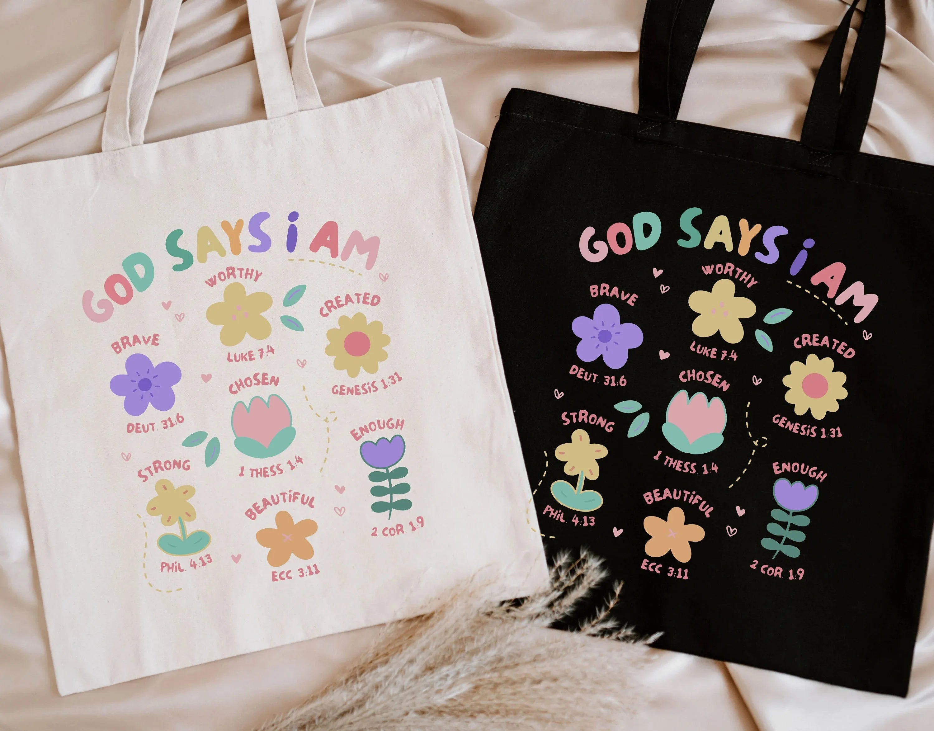 Floral God Is Good Tote
