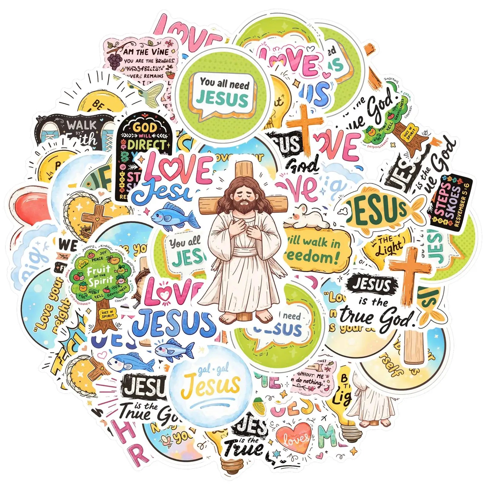 Cartoon Jesus Stickers