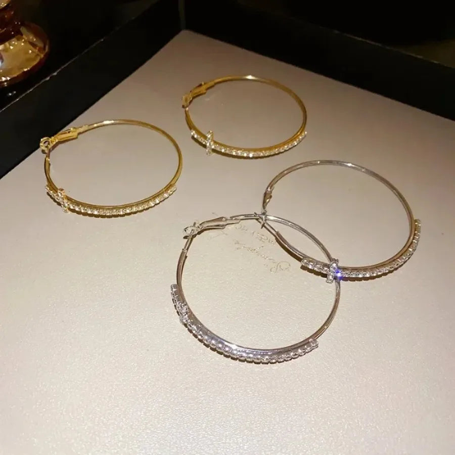 Cross Hoop Earrings