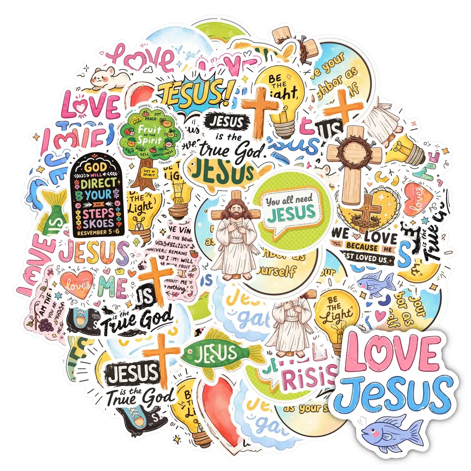 Cartoon Jesus Stickers