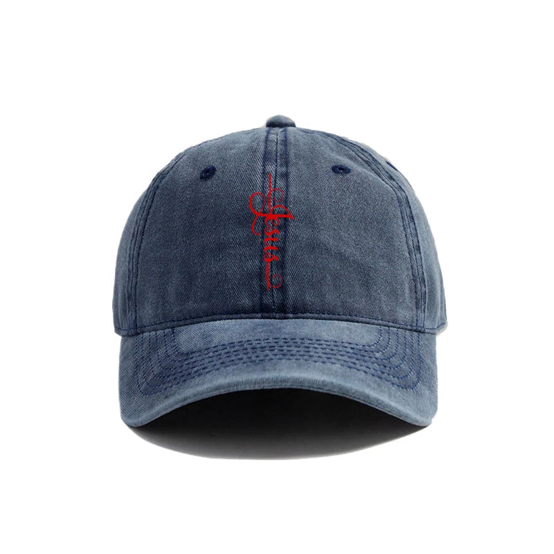 Distressed Jesus Cross Cap