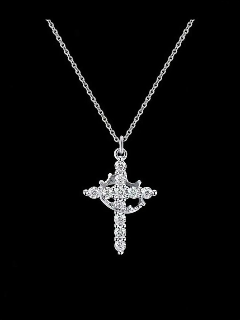 Crown Cross Necklace