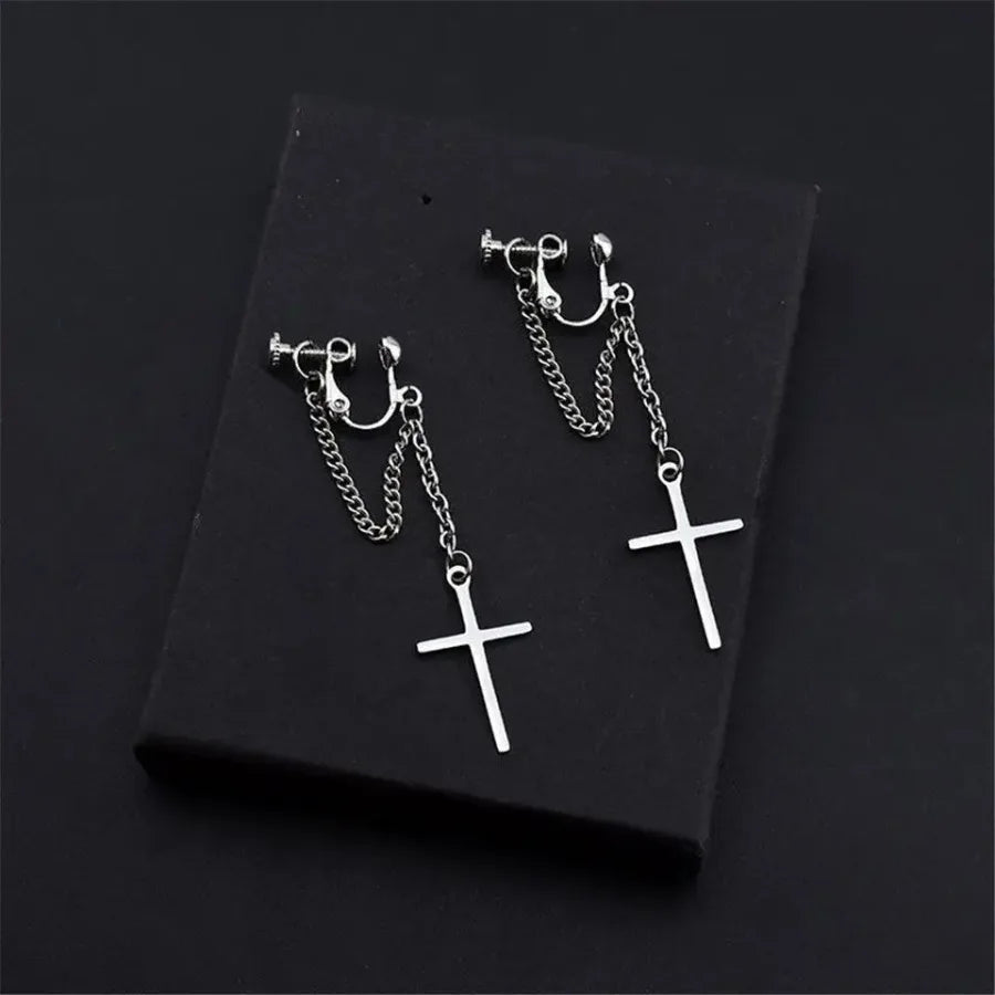 Cross Clip-On Earrings