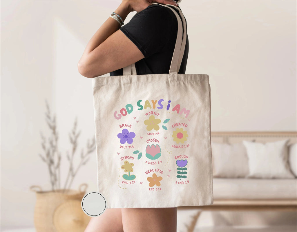 Floral God Is Good Tote