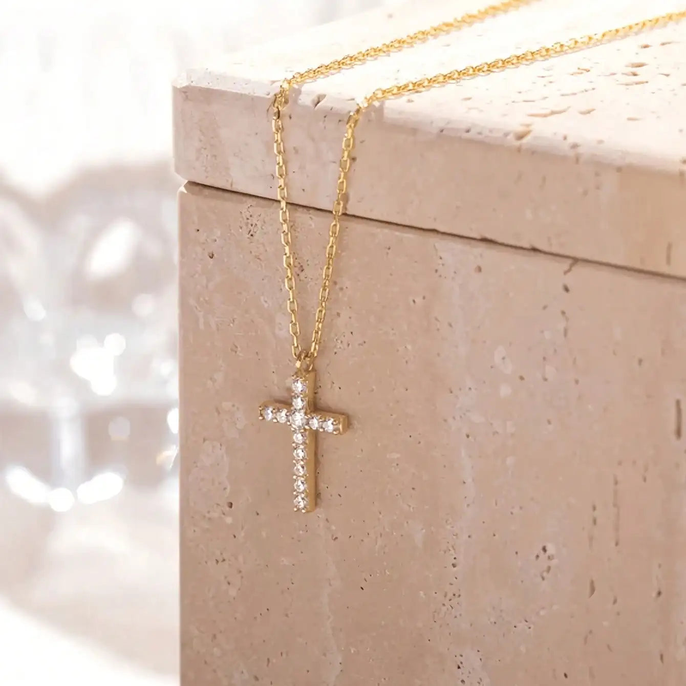 Zirconia Cross Necklace
