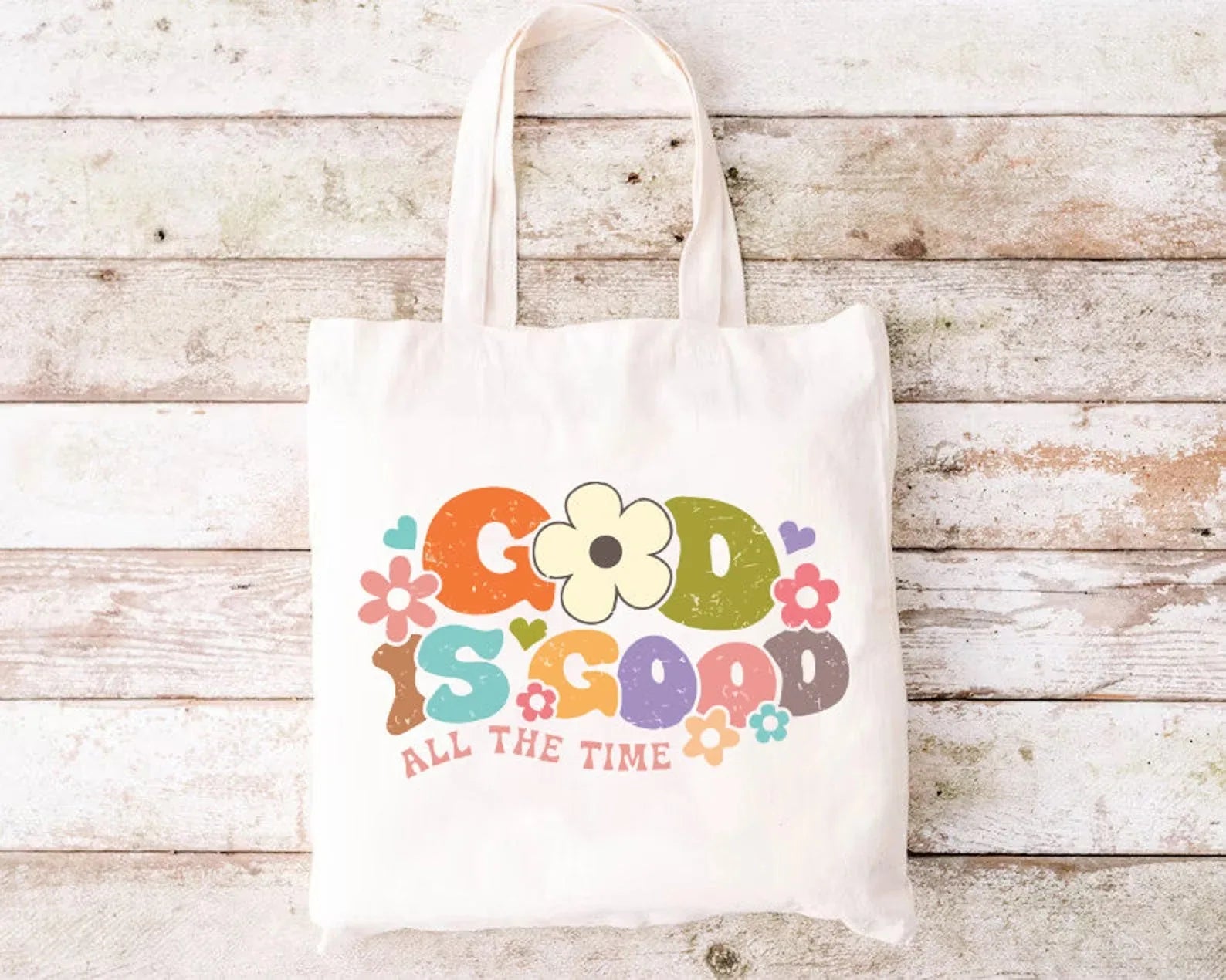 Floral God Is Good Tote