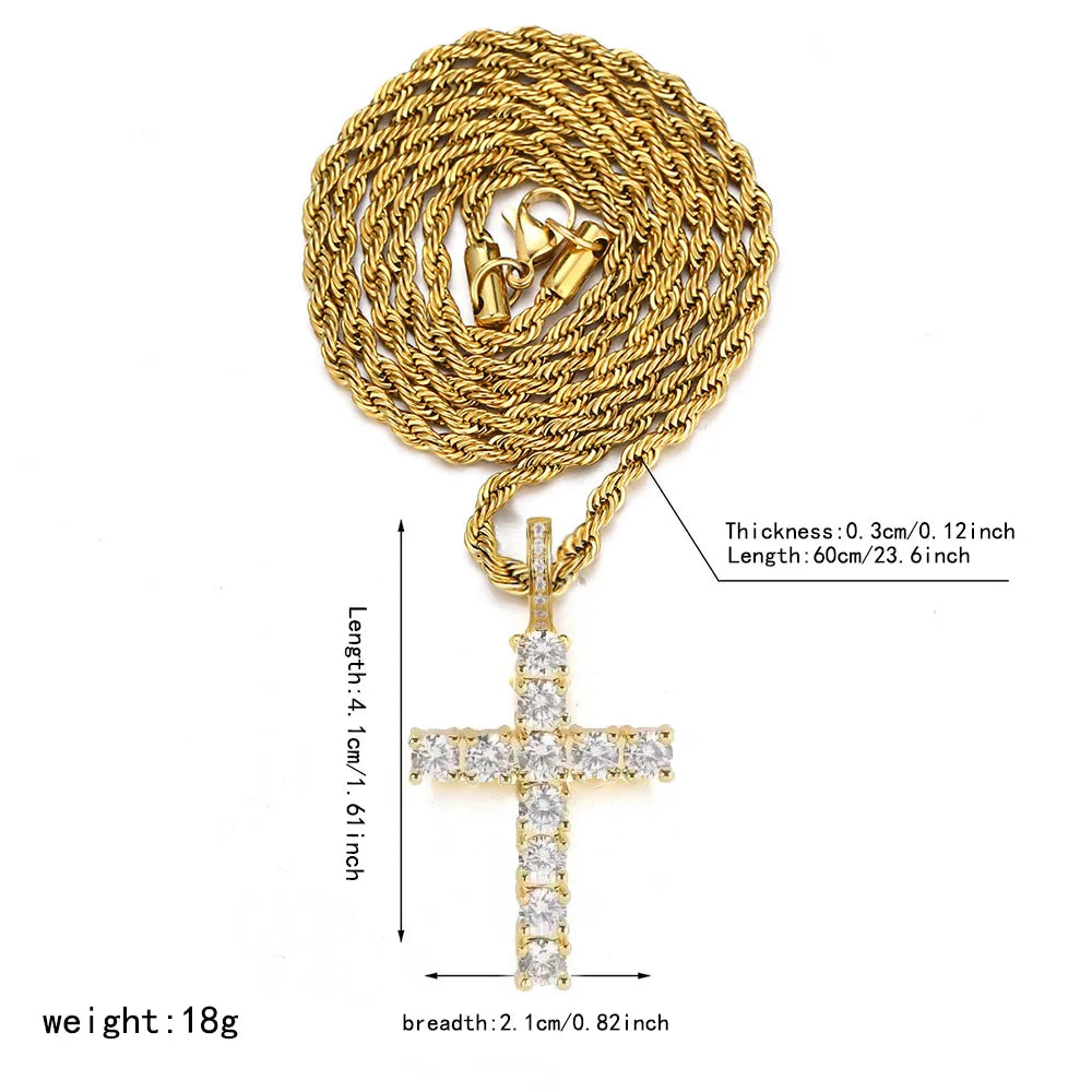 Iced Cross Necklace