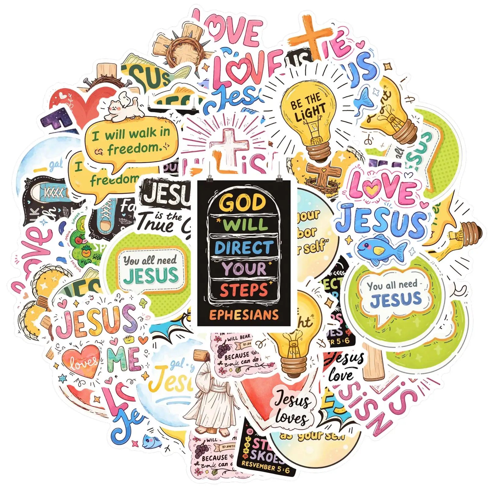 Cartoon Jesus Stickers