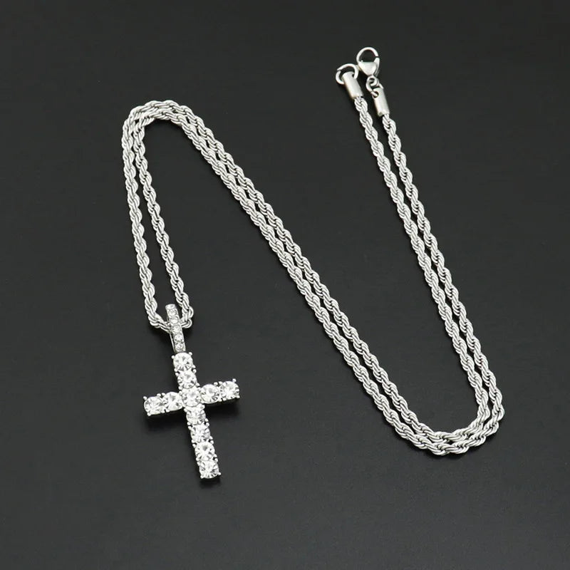 Iced Cross Necklace