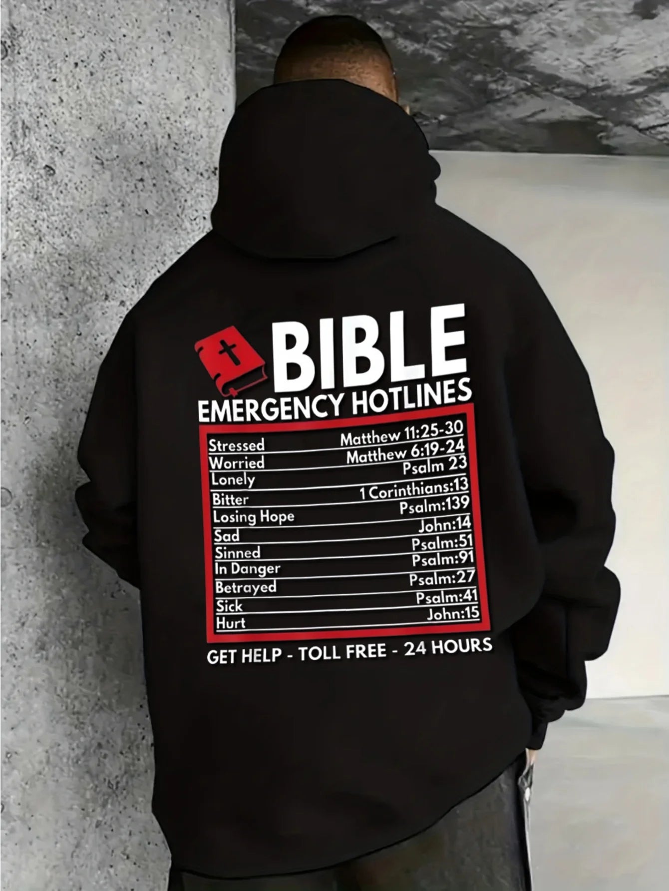 Bible Emergency Numbers Hoodie