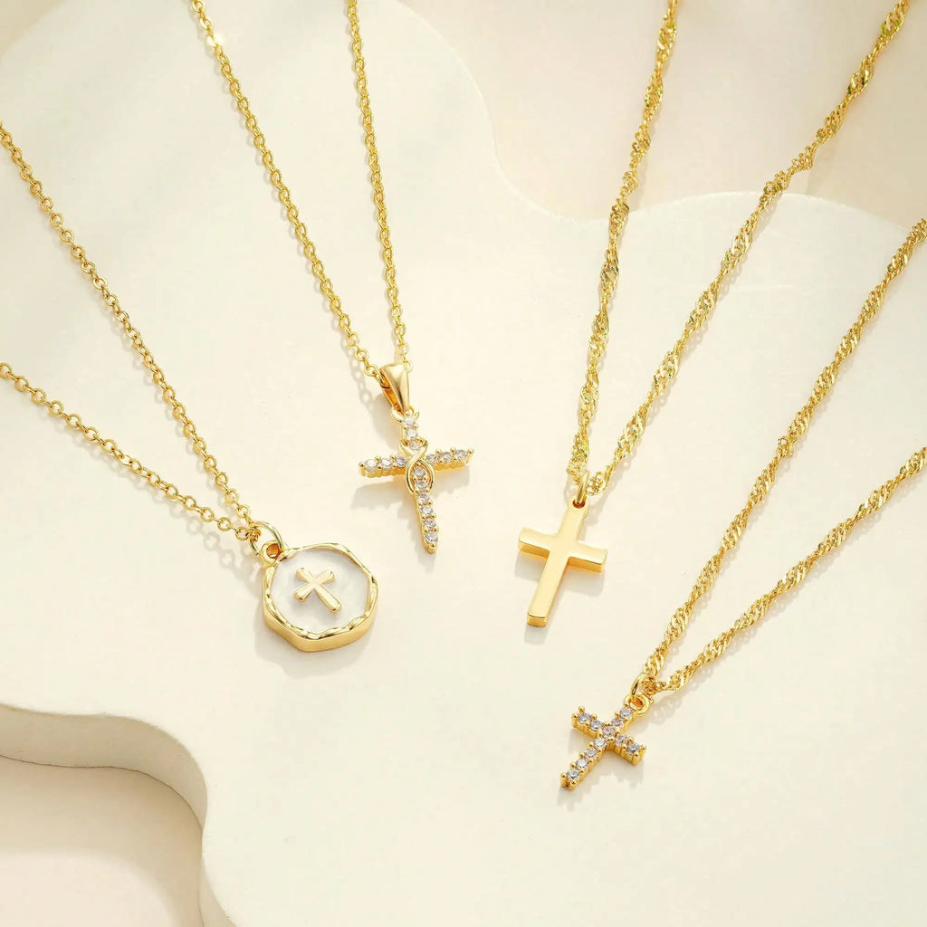 Sideways Cross Necklace